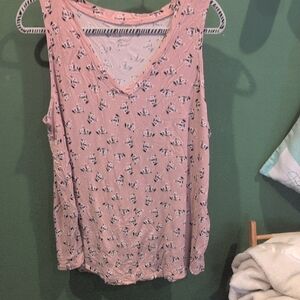 Maurices Pink Sleeveless Tank Top